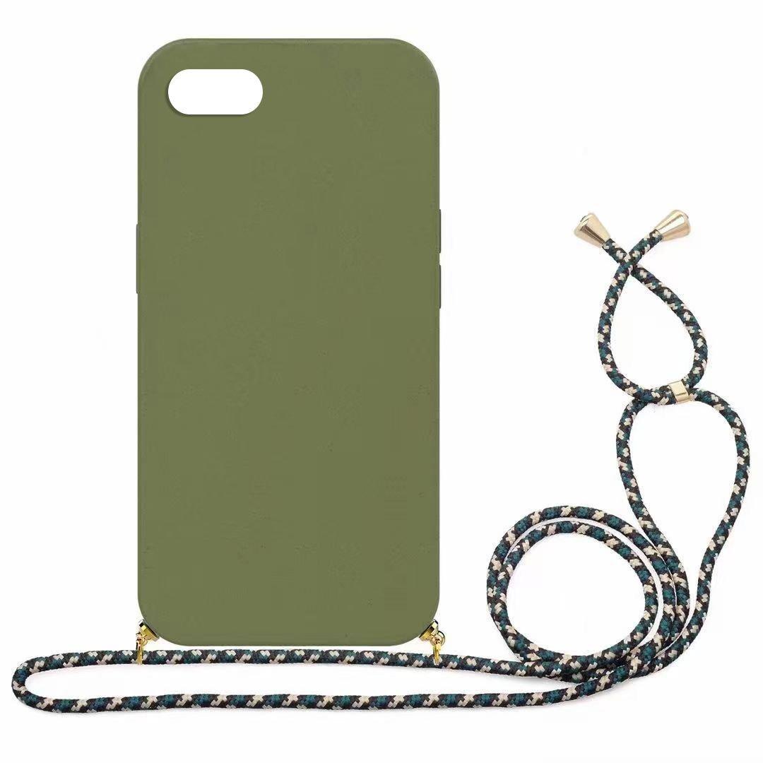 mobileup  Eco Case mit Kordel iPhone 7 / 8 / SE (2020) / SE (2022) - Military Green 