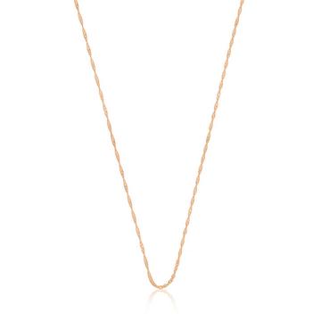 Collier Singapour or rose 750, 1.2mm, 45cm