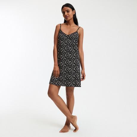 La Redoute Collections Negligé mit dünnen Trägern aus Baumwolle mit Blumenprint  