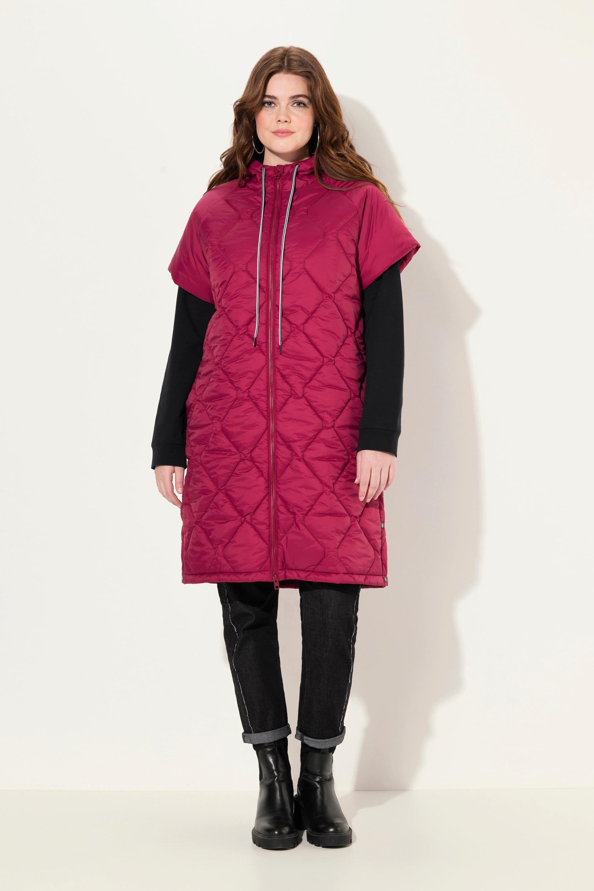 Ulla Popken HYPRAR Gilet Matelassé Cordon Coulissant Fermeture Éclair Double Sens  