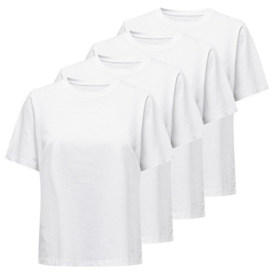 Maglietta Donne Confezione da 4 Vestibilità confortevole-ONLONLY TEE 4P