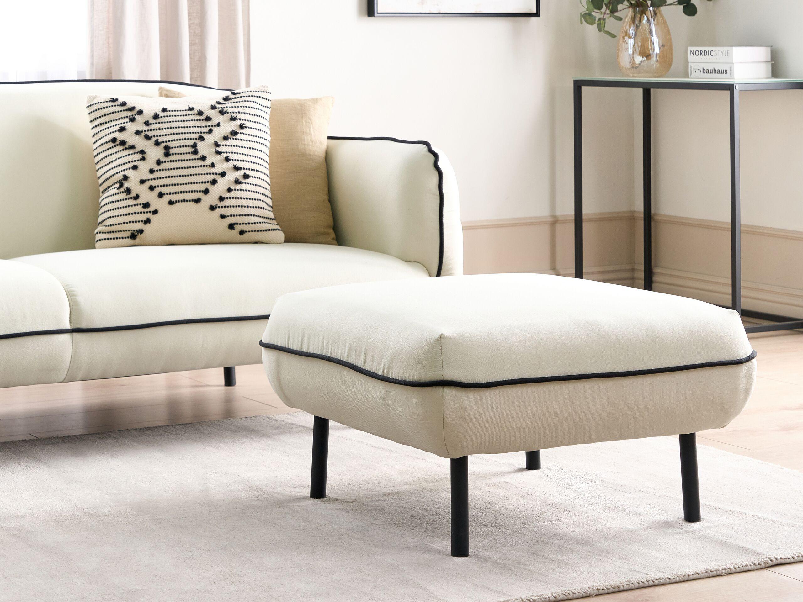 Beliani Ottomane aus Stoff Retro TONSBERG  