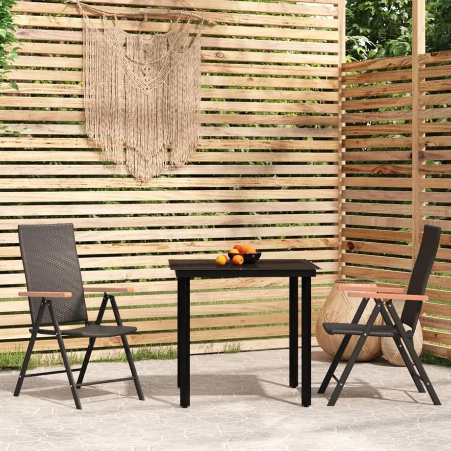 VidaXL Ensemble de salle à manger de jardin acier  