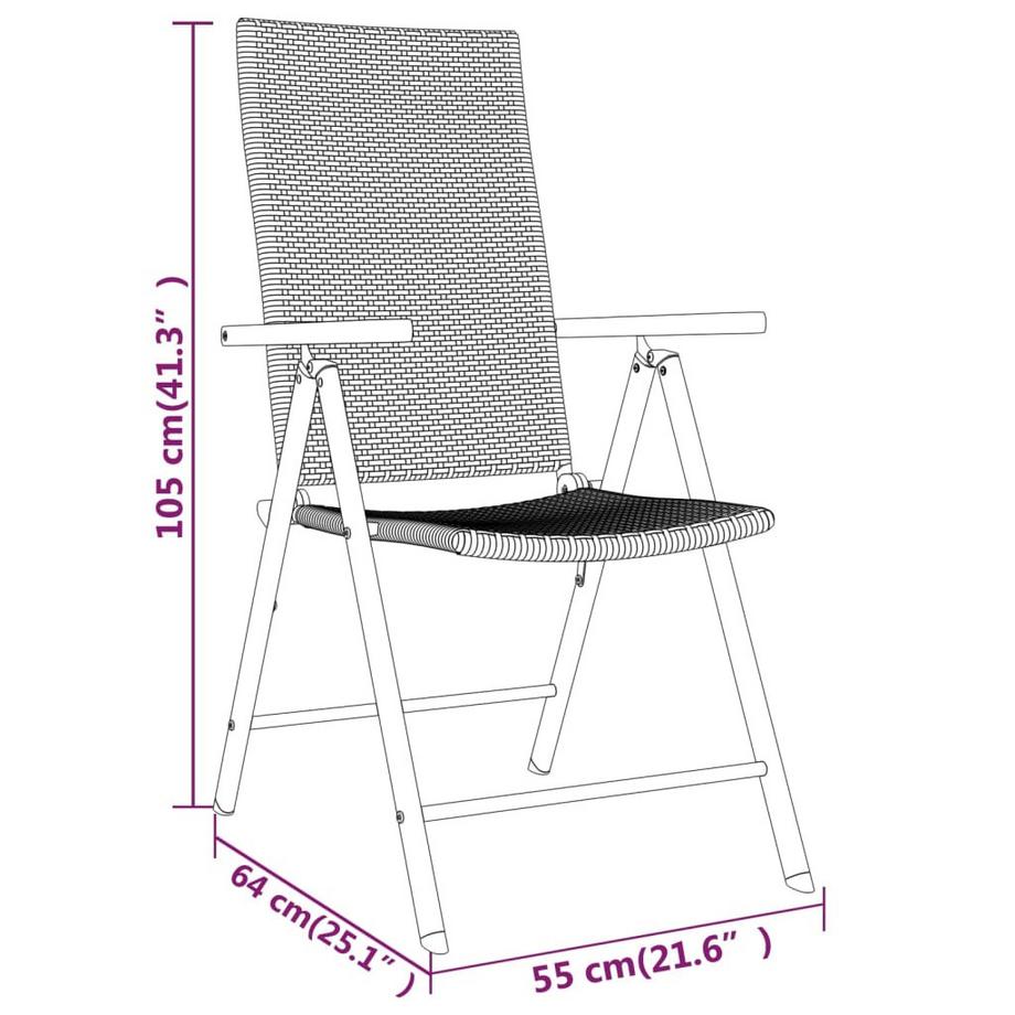 VidaXL Ensemble de salle à manger de jardin acier  