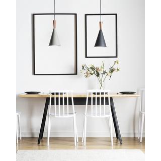 Beliani Esszimmerstuhl 2er Set aus Kunststoff Retro VENTNOR  