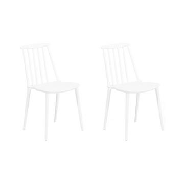 Esszimmerstuhl 2er Set aus Kunststoff Retro VENTNOR