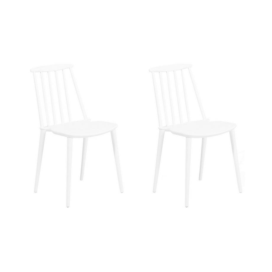 Esszimmerstuhl 2er Set aus Kunststoff Retro VENTNOR