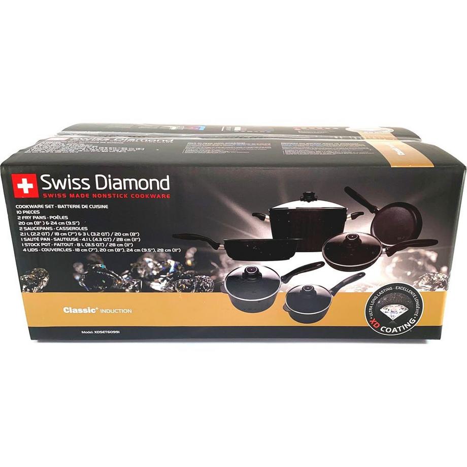 Swiss Diamond Pfannen-Set XD 10-teilig 20 cm/24 cm/28 cm  