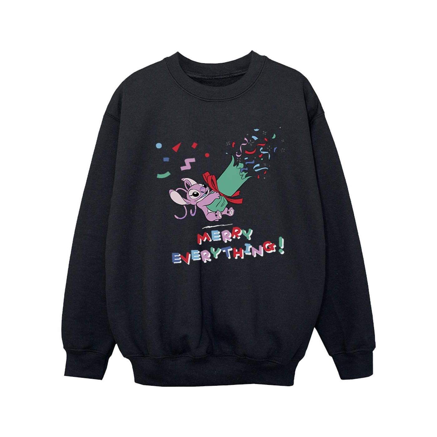 Disney  Lilo And Stitch Angel Merry Everything Sweatshirt 