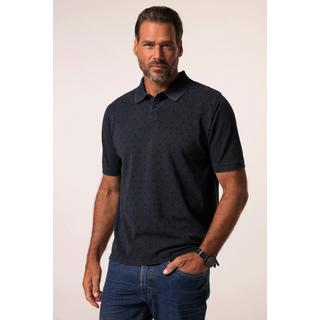 JP1880 Piqué Halbarm Poloshirt Alloverdruck Vintage Look  