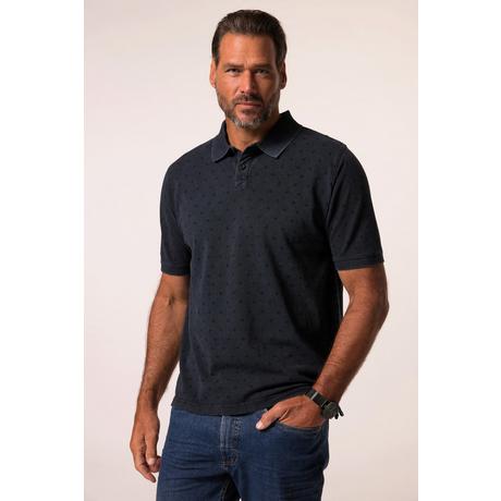 JP1880 Piqué Halbarm Poloshirt Alloverdruck Vintage Look  