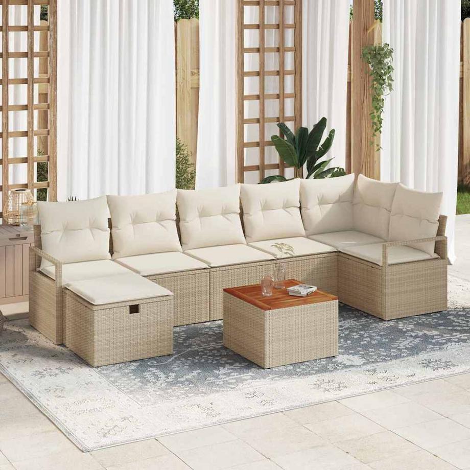 VidaXL Garten-sofa-set poly-rattan  