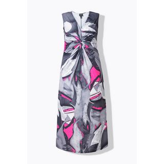 Ulla Popken Maxi Abito Jersey Fantasia Drappeggio  