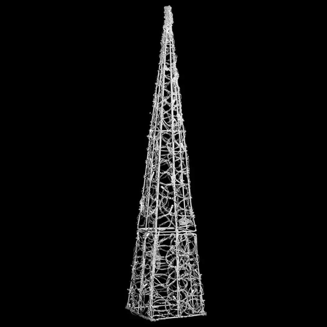 VidaXL - Cône lumineux, One Size, Blanc Bariolé