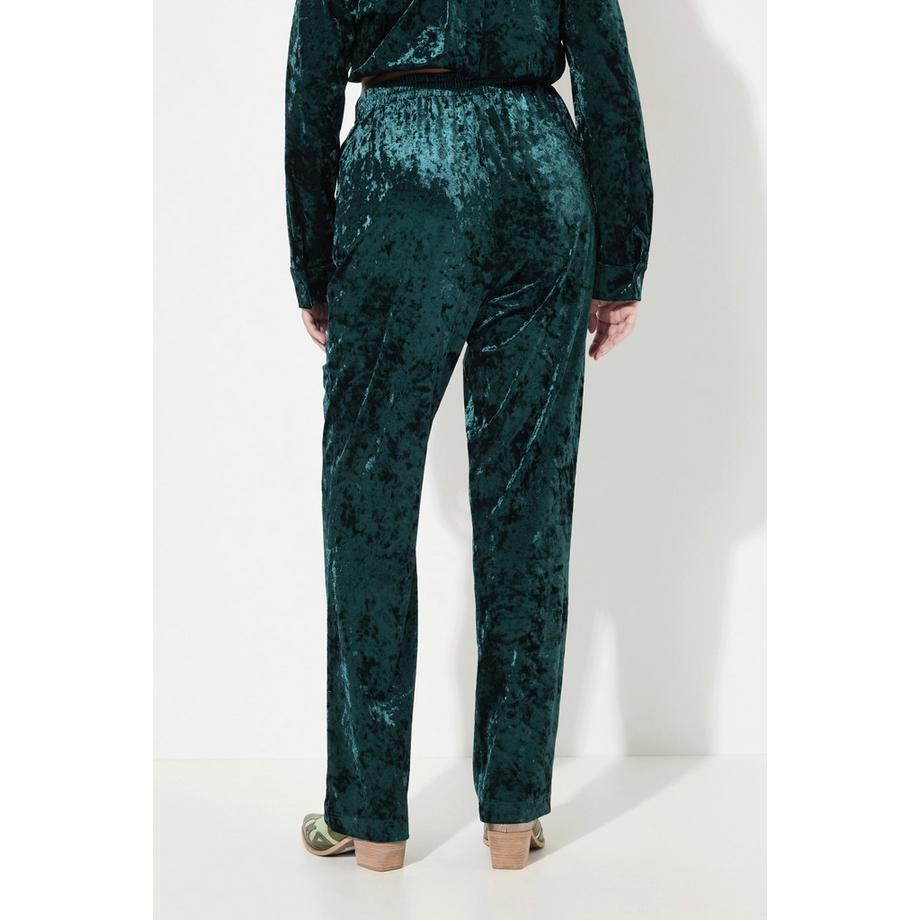 Ulla Popken Pantalon en velours Ruby jambe droite  