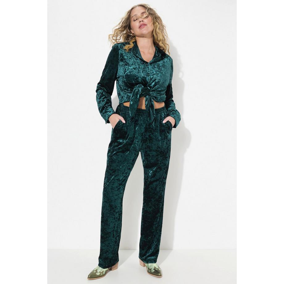 Ulla Popken Pantalon en velours Ruby jambe droite  