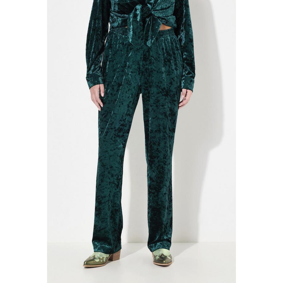 Ulla Popken Pantalon en velours Ruby jambe droite  