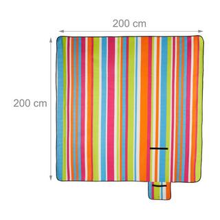 Northix  Couverture de pique-nique 200 x 200 cm rayée 