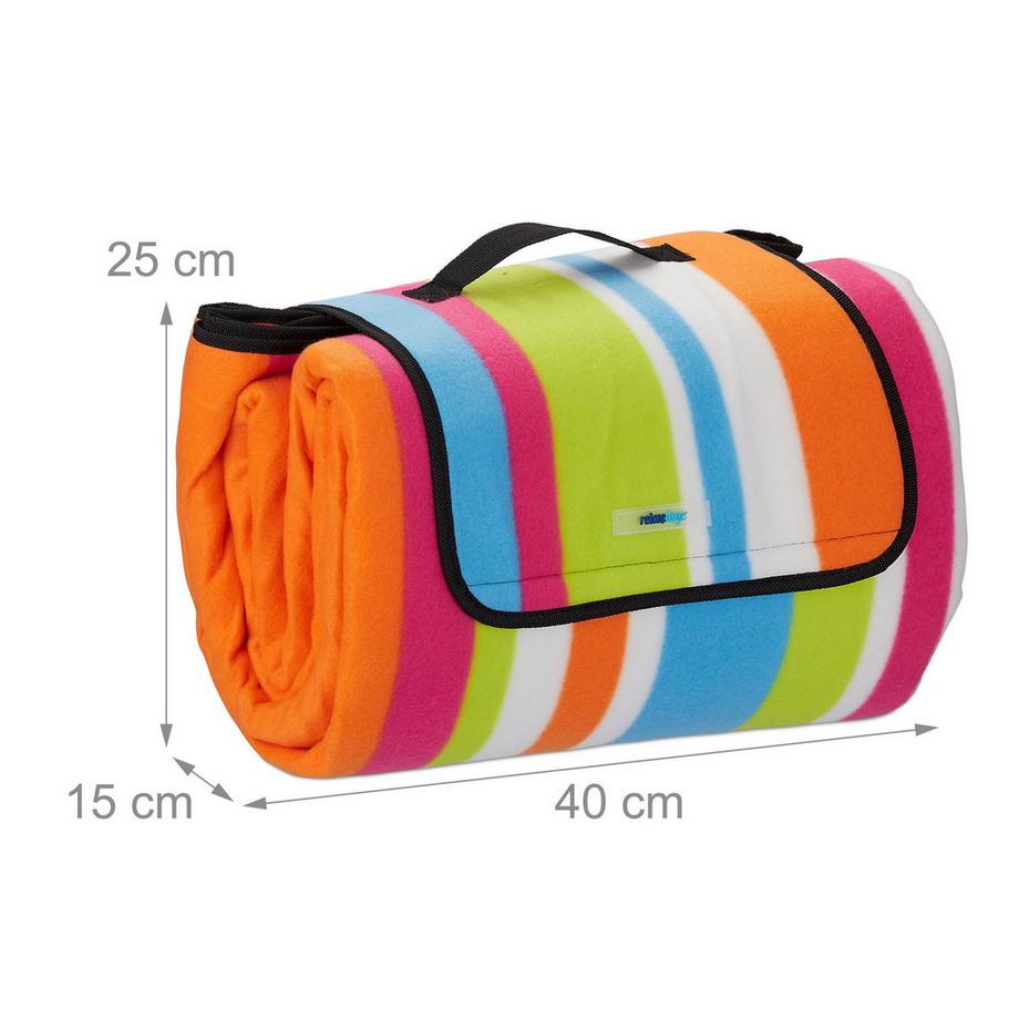 Northix  Picknickdecke 200 x 200 cm gestreift 