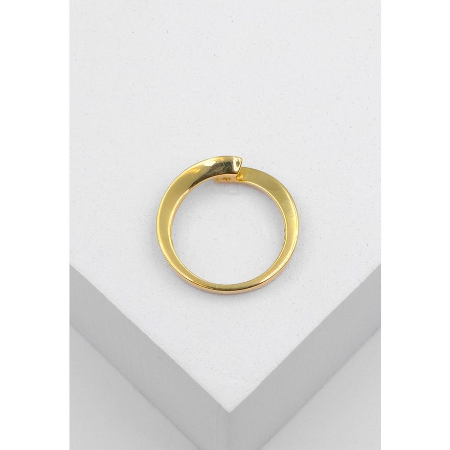 MUAU Schmuck  Solitaire Ring Diamant 0.40ct. Gelbgold 750 