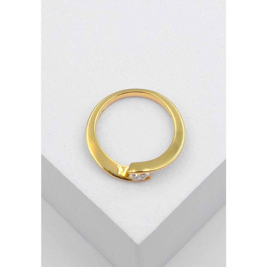 MUAU Schmuck  Solitaire Ring Diamant 0.40ct. Gelbgold 750 