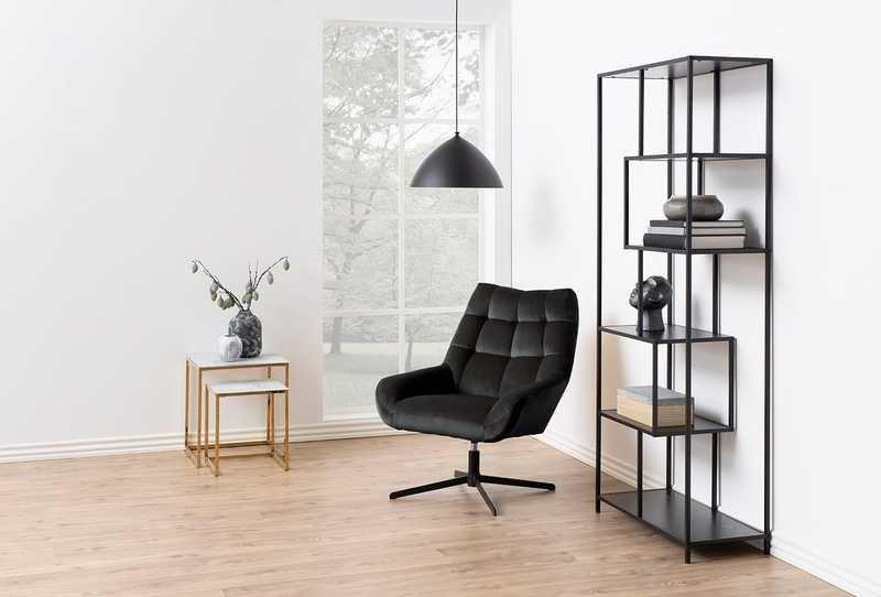 mutoni Fauteuil relax Ilan gris-brun  