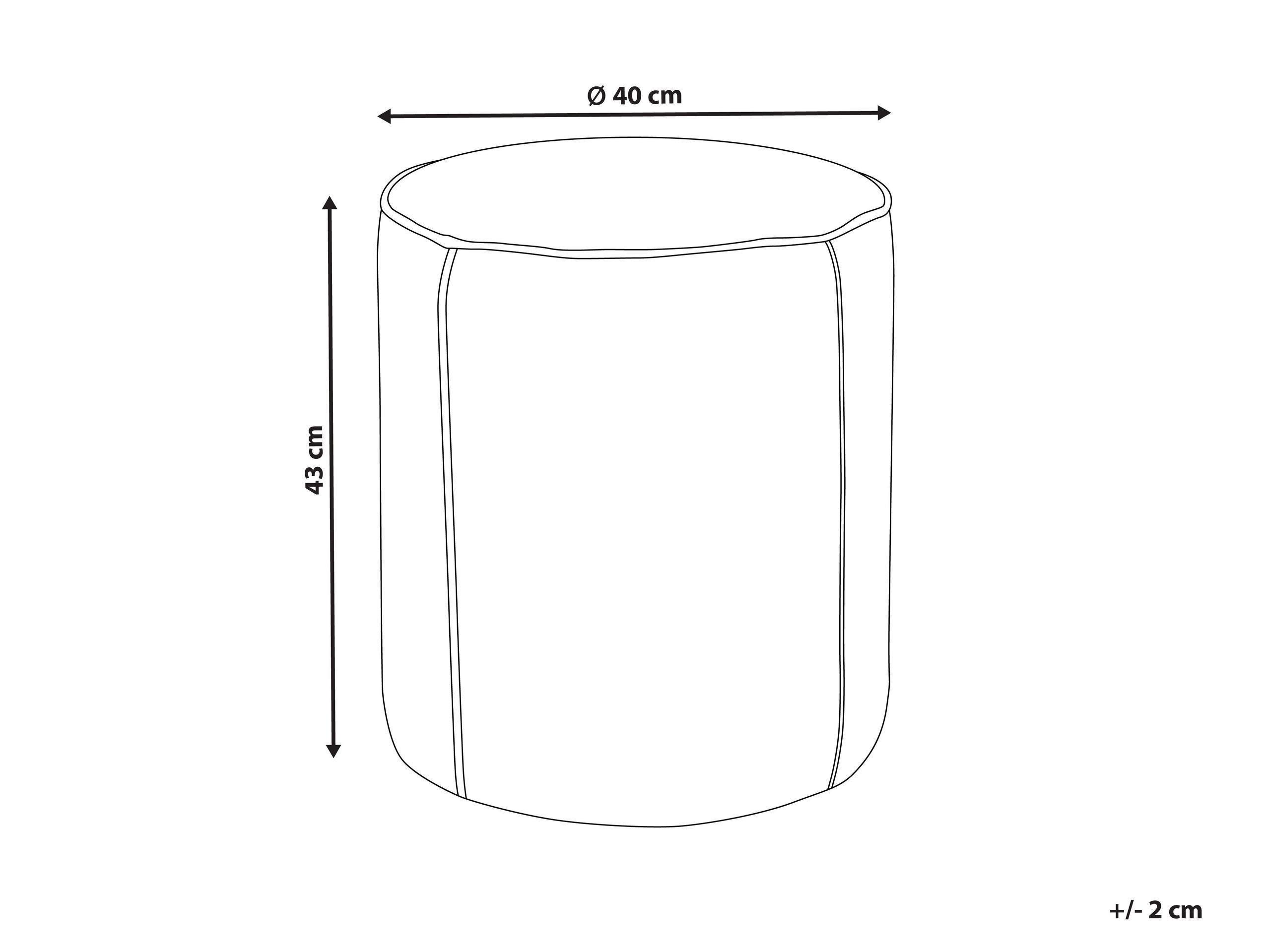Beliani Pouf en Velluto Moderno SEDONA  