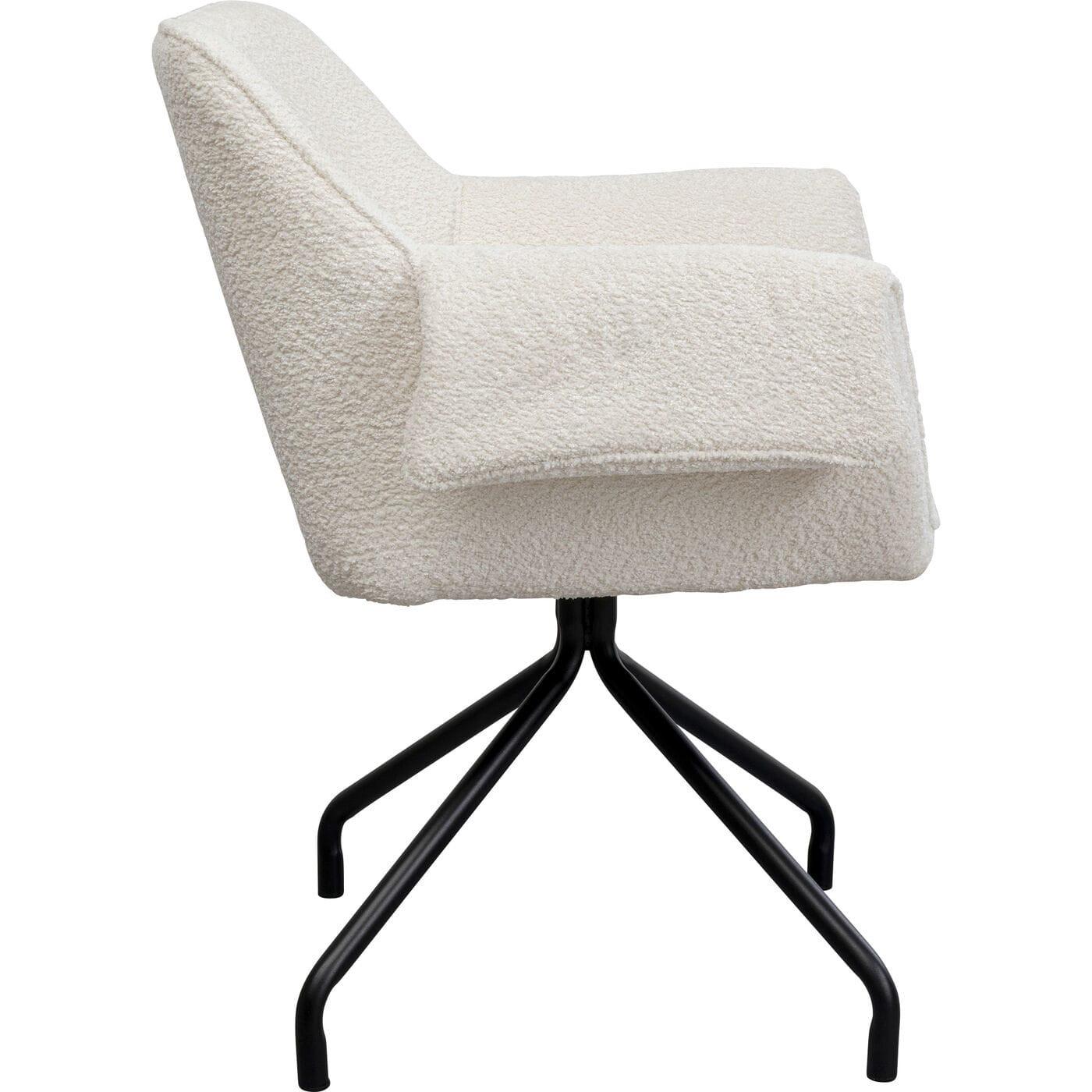 KARE Design Chaise pivotante Bess crème  