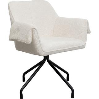 KARE Design Chaise pivotante Bess crème  