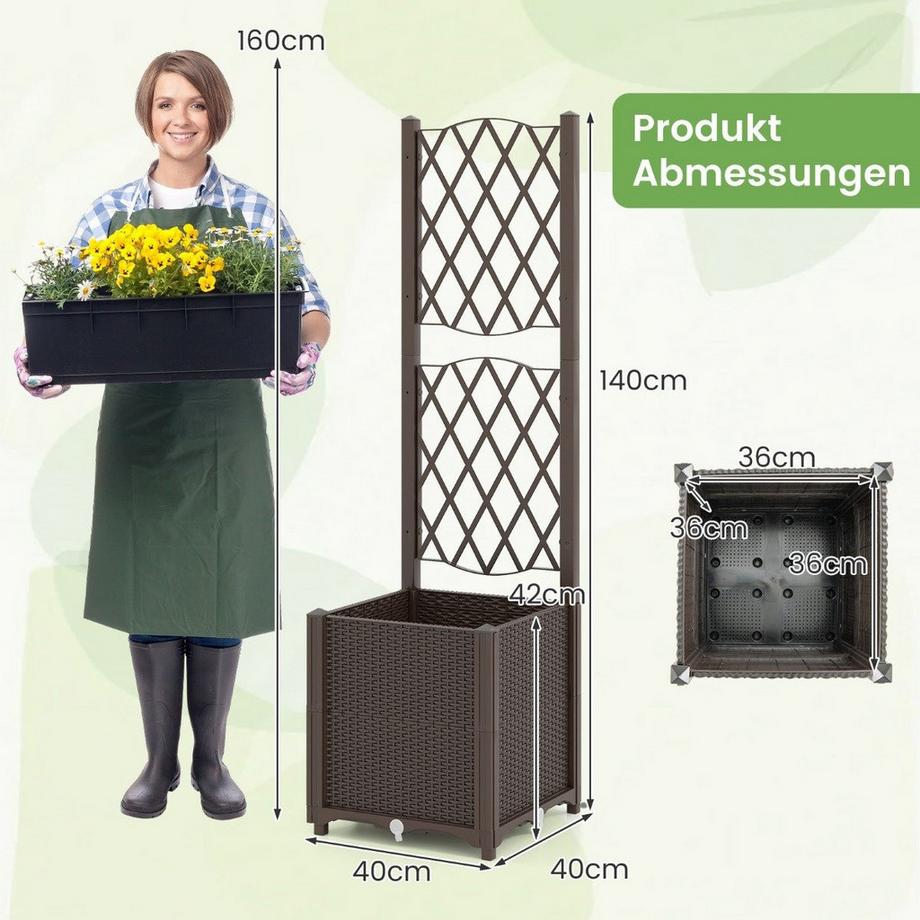 Northix Fioriera con traliccio, autoirrigante  