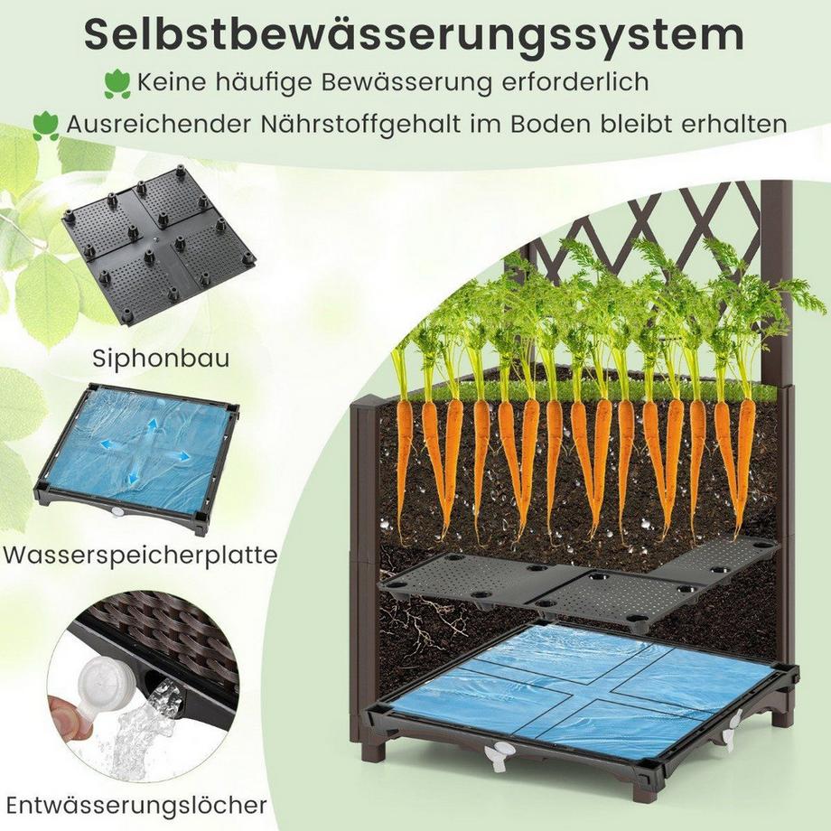 Northix Fioriera con traliccio, autoirrigante  