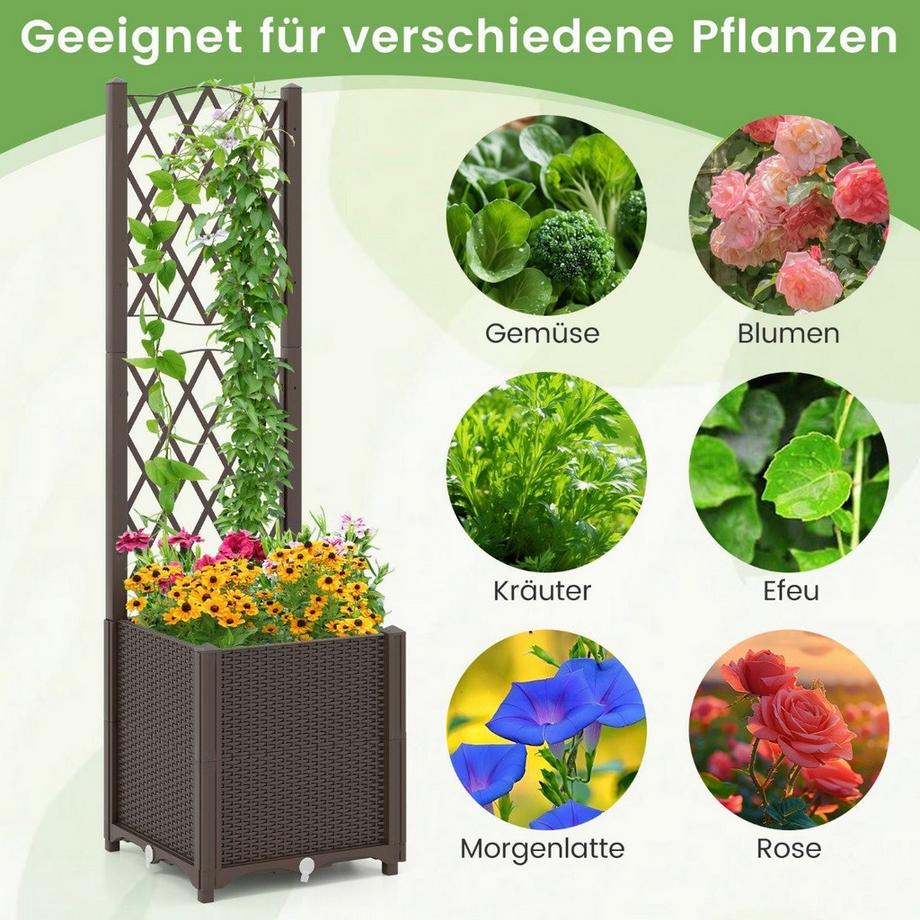 Northix Fioriera con traliccio, autoirrigante  