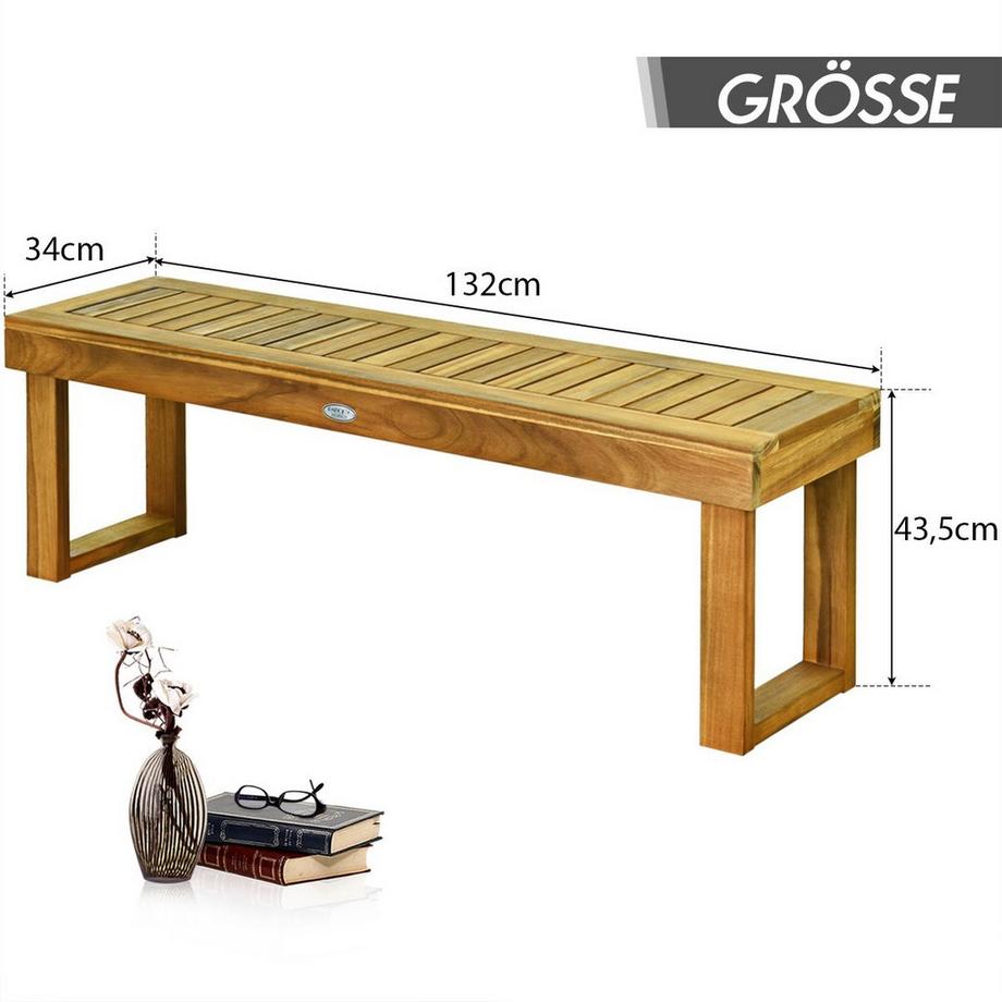 Northix Banc de jardin en bois, capacité de charge de 320 kg  