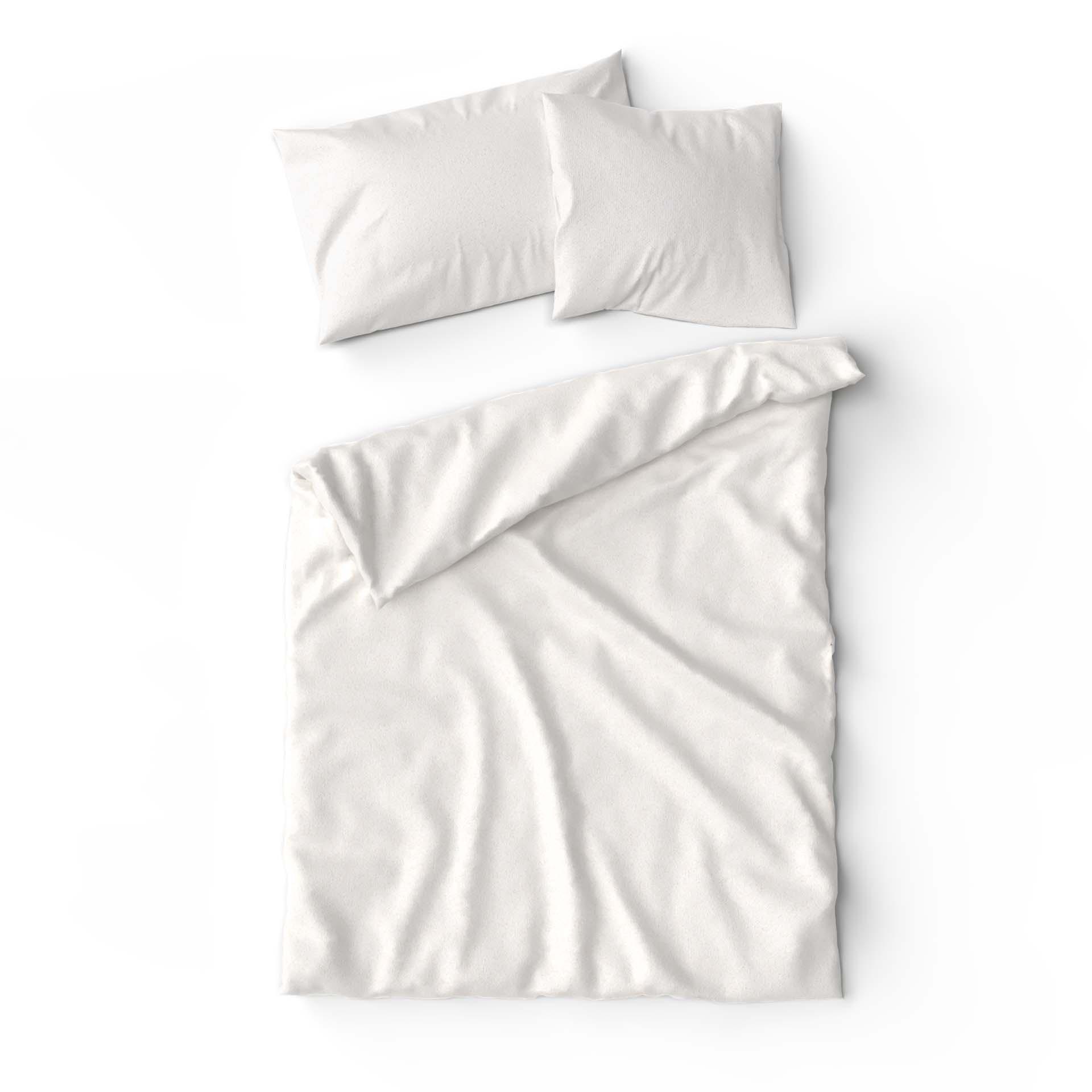 Lotus Bettwaren Lotus Biancheria da Letto in Flanella Tinta Unita  