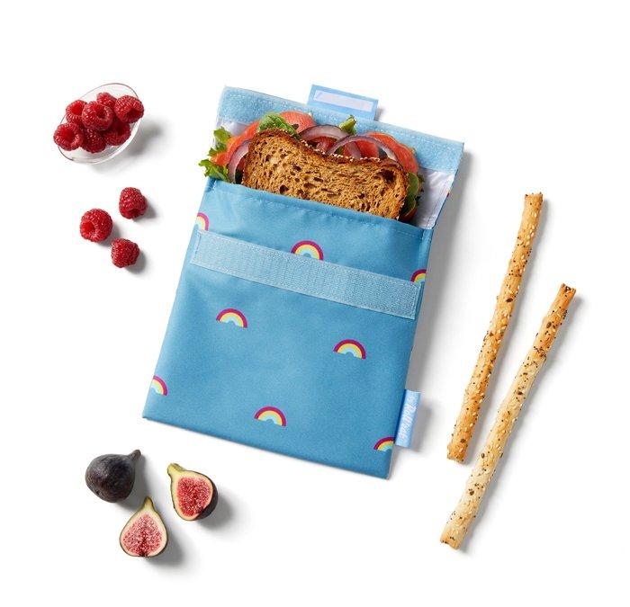 Roll'eat  Roll'eat Snack’n’Go Icons Rainbow Sac repas Polyuréthane thermoplastique (TPU), Polyester Bleu, Multicolore 