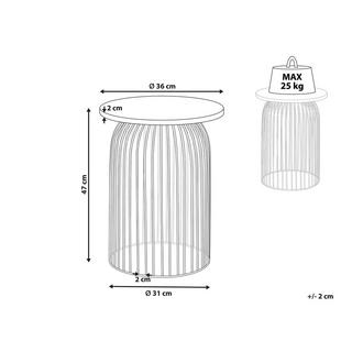 Beliani Beistelltisch aus Mangoholz Modern WILLS  