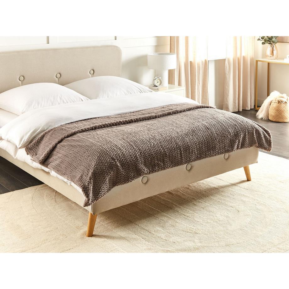 Beliani SURMI Webpelz Tagesdecke  