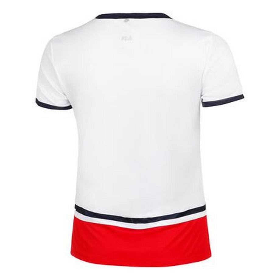 FILA  T-SHIRT ELISABETH WHITE/RED GIRL 