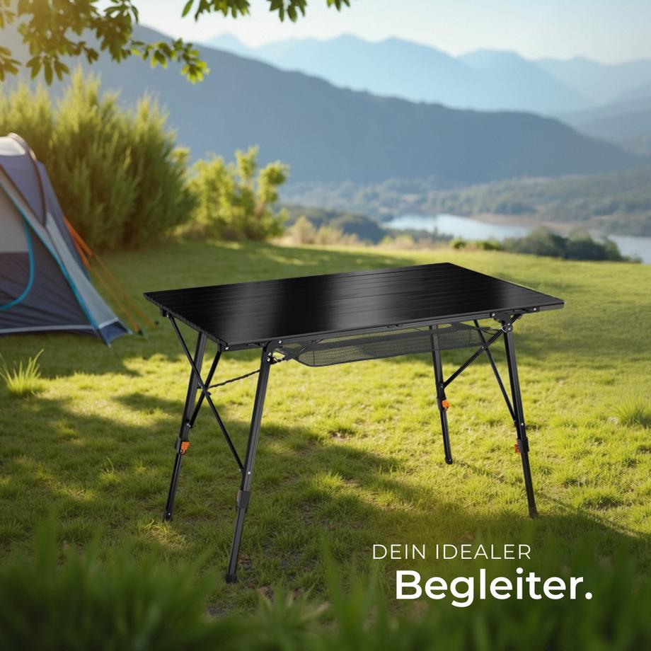 Tectake  Table de camping en aluminium Bastian pliables 