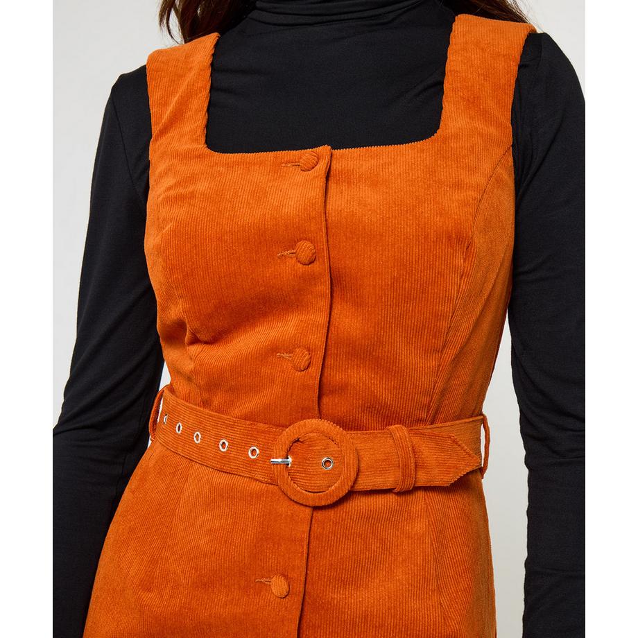 Joe Browns Oranges Cord-Latzkleid  