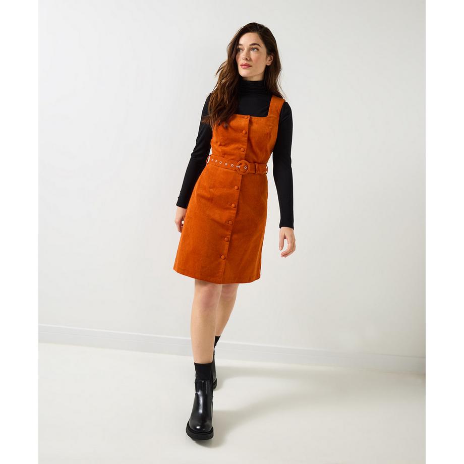 Joe Browns Oranges Cord-Latzkleid  