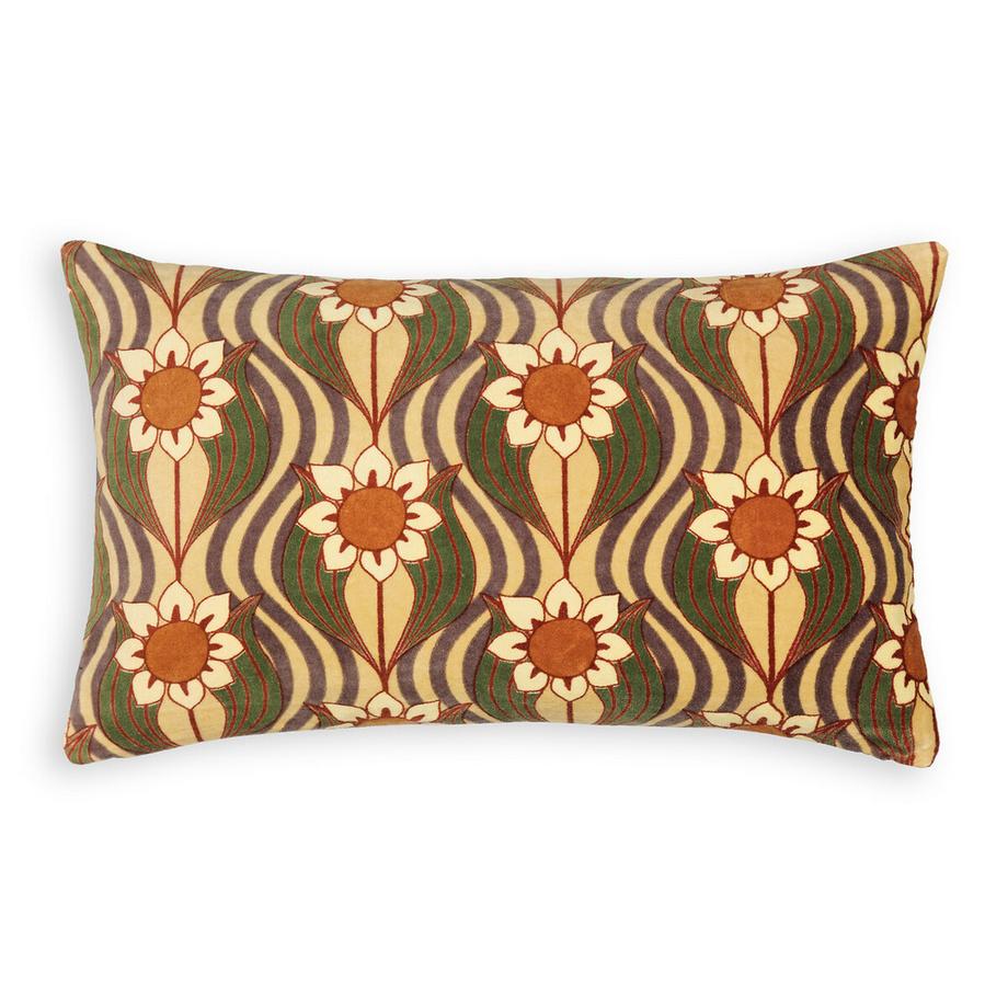 Housse de coussin rectangulaire en velours