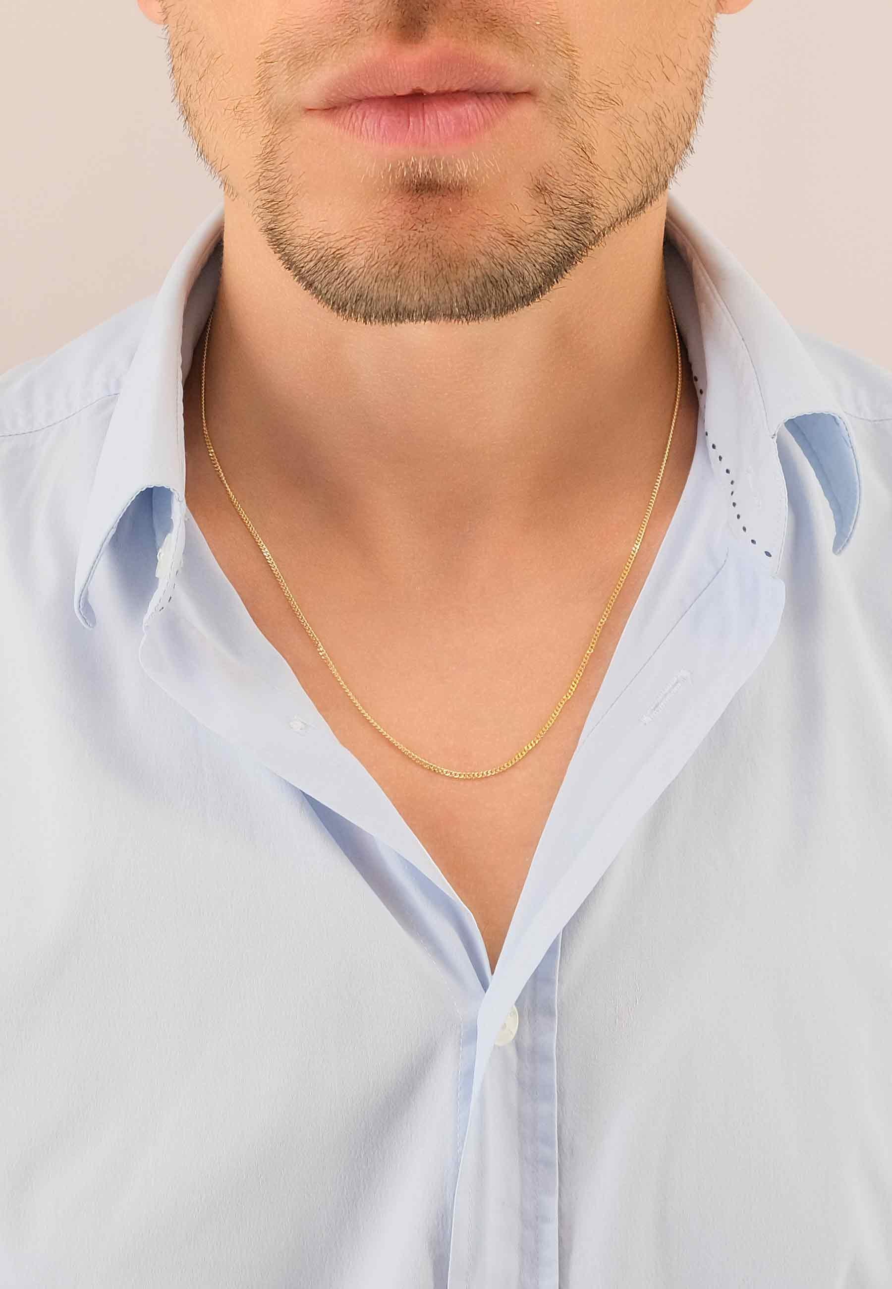 MUAU Schmuck  Collier Panzer Gelbgold 750, 1.6mm, 40cm 