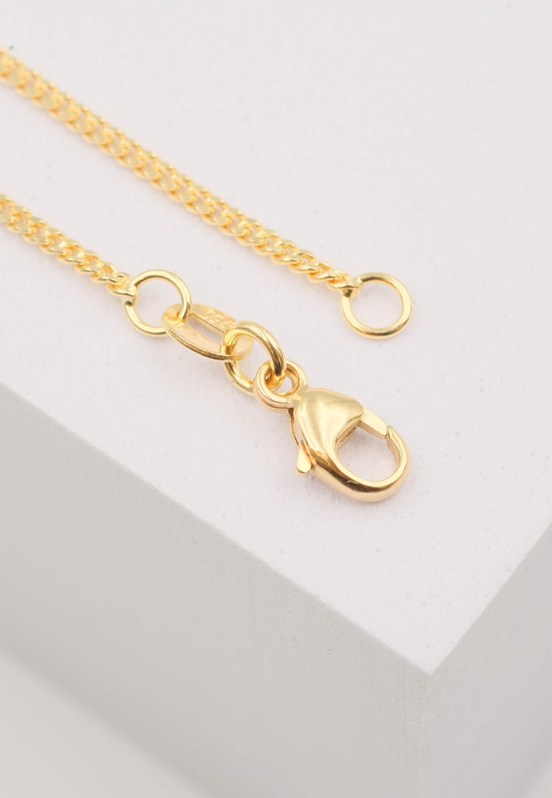 MUAU Schmuck  Collier Panzer Gelbgold 750, 1.6mm, 40cm 