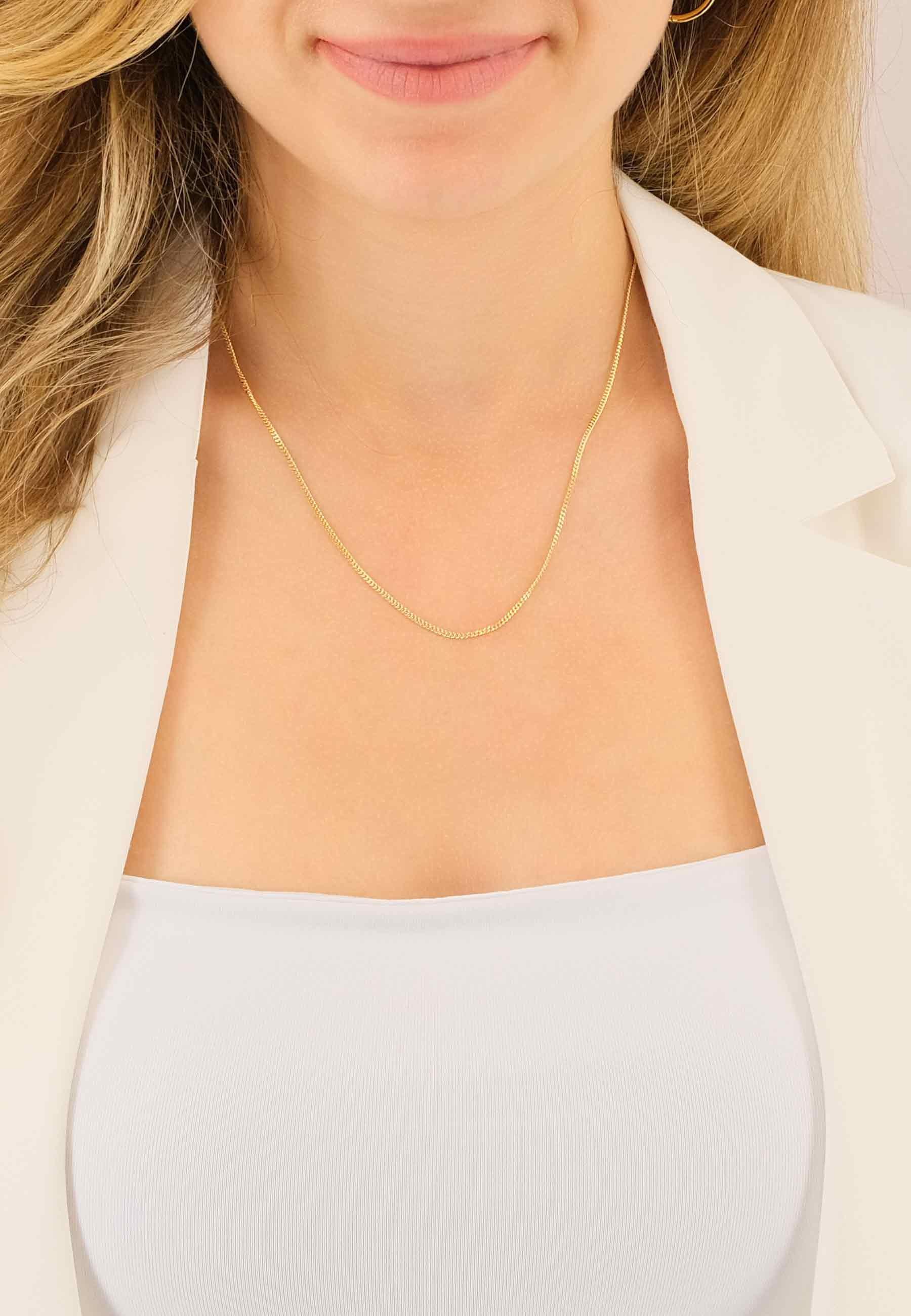 MUAU Schmuck  Collier Panzer Gelbgold 750, 1.6mm, 40cm 