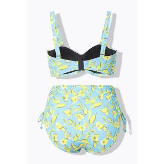 Ulla Popken Bikini à bretelles réglables rubans fantaisie imprimé fleurs  