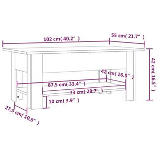 VidaXL Couchtisch holzwerkstoff  