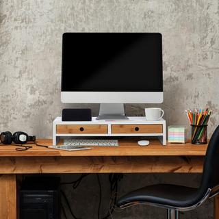 Northix  Bildschirmständer mit Aufbewahrung 