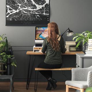 Northix  Bildschirmständer mit Aufbewahrung 