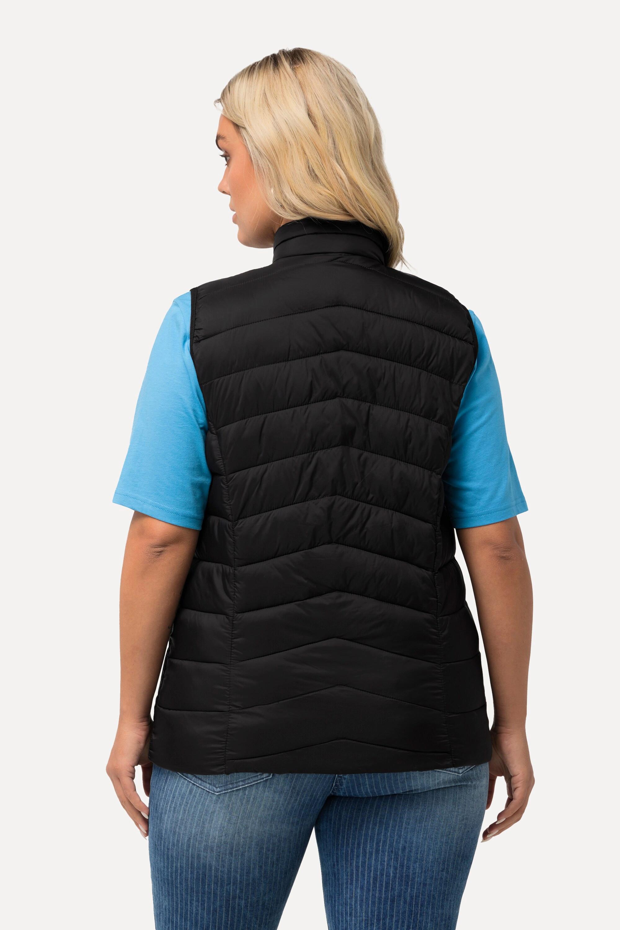 Ulla Popken Gilet Trapuntato Idrorepellente Collo Alto  